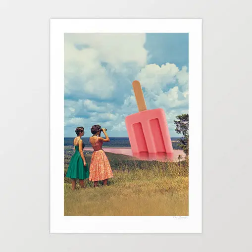'A View To Chill - Popsicle Panorama' Art Print By Vertigo Artography | Retro Summer Wall Art Surreal Food Decor 1