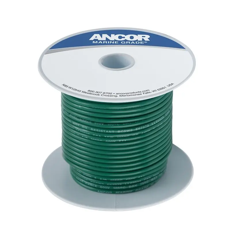 Ancor #10 Green 100Ft Spool Tinned Copper 1