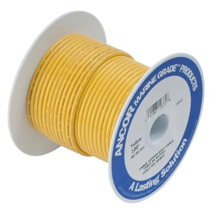 Ancor #10 Yellow 250Ft Spool Tinned Copper 1