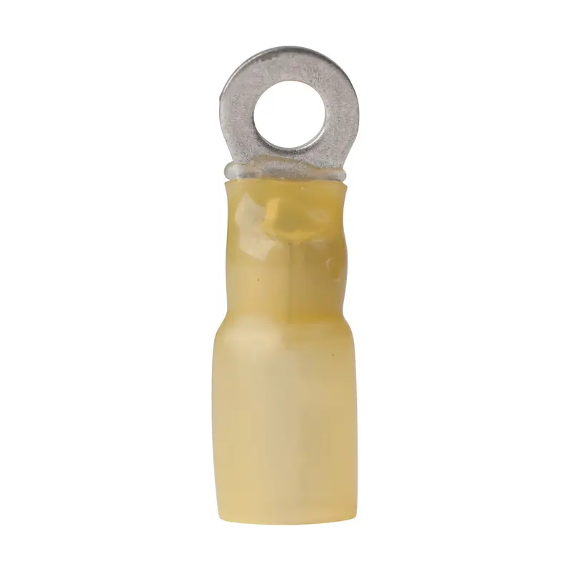 Ancor 12-10 #8 Ring Terminal Heat Shrink Yellow 100 Pack 1