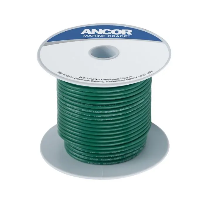Ancor #8 Green 50Ft Spool Tinned Copper 1