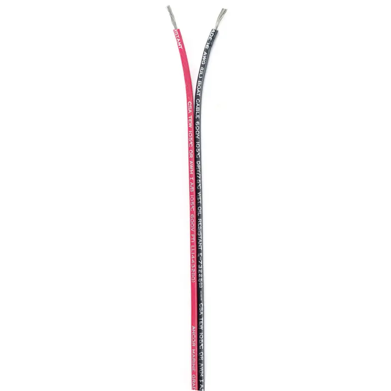 Ancor Ribbon Bonded Cable - 16/2 Awg - Red/Black - Flat - 100' [153110] 1