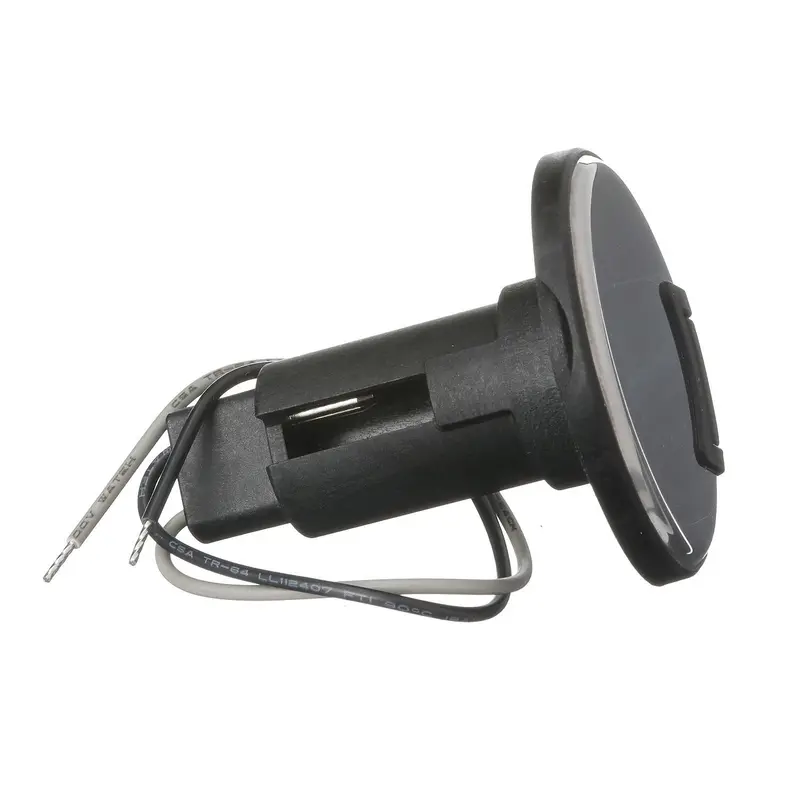 Attwood 910R Series Round Base 2-Pin Over Mold 306 Stainless Steel Black Cover 1