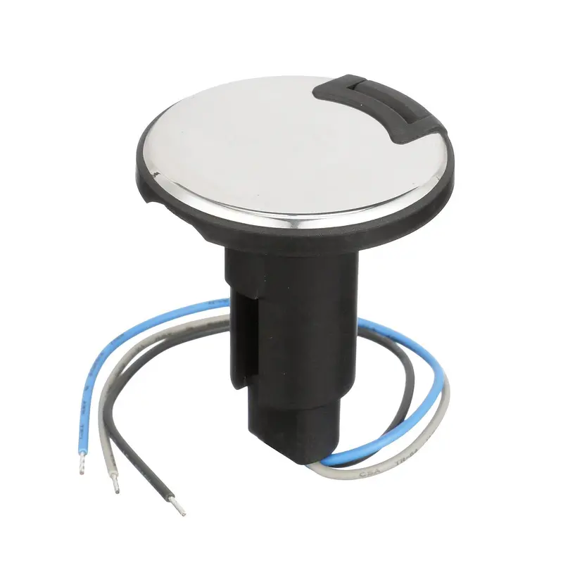 Attwood 910R Series Round Base 3-Pin Over Mold 306 Stainless Steel Black Cover 1