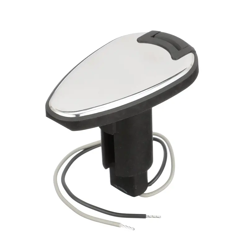 Attwood 910T Series Teardrop Base 2-Pin Over Mold 306 Stainless Steel Black Cover 1