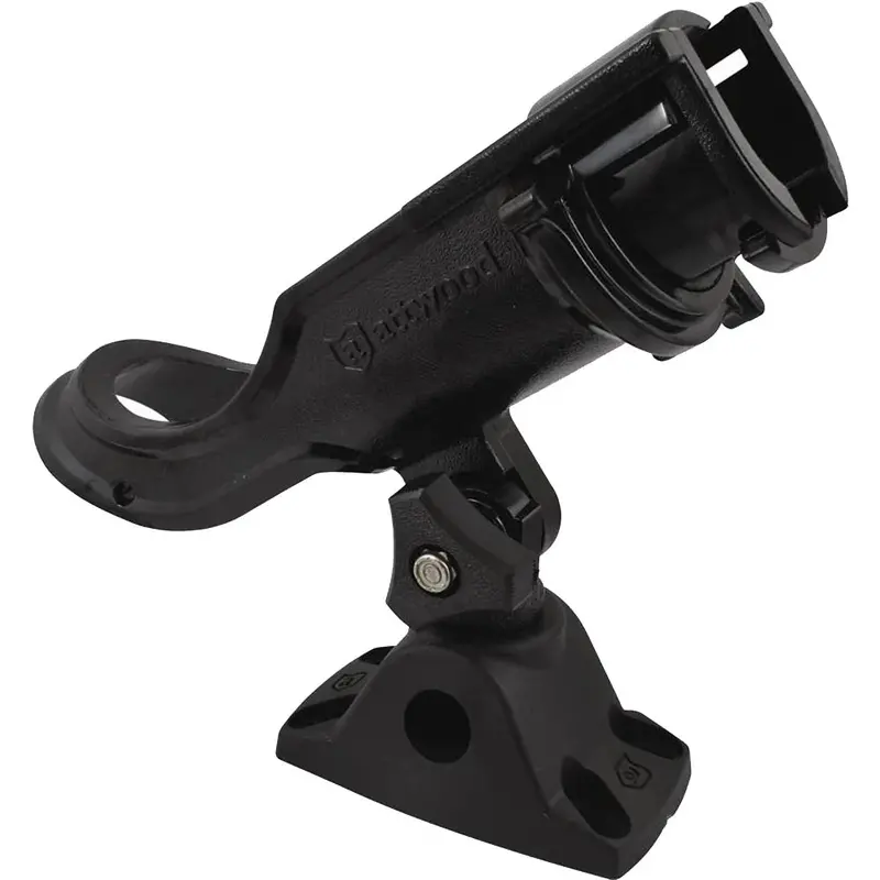 Attwood Heavy Duty Adjustable Bl;Ack Rod Holder With Combo Mount 1