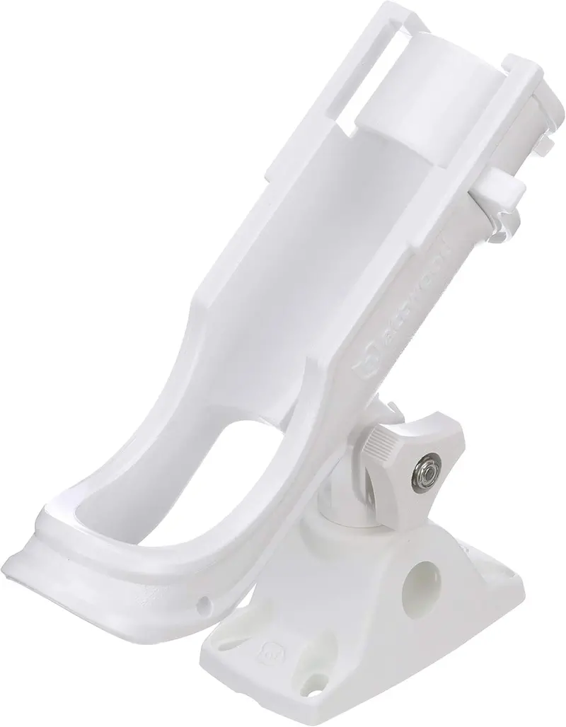 Attwood Heavy Duty Adjustable White Rod Holder With Combo Mount 1