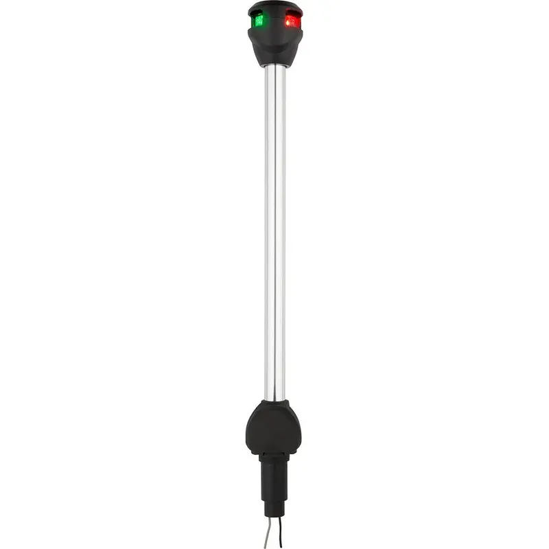 Attwood Lightarmor Bi-Color 14In Straight Locking Collar Pole 3-Pin Led With Task Light 1