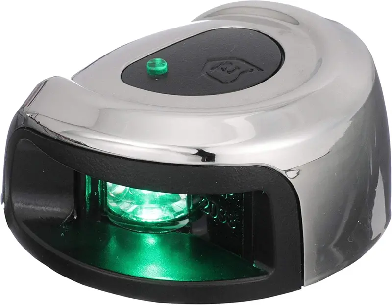 Attwood Lightarmor Deck Mount Led Navigation Light 2Nm Stainless Steel Green 1