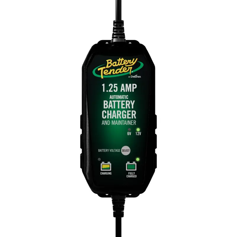 Battery Tender 6V/12V, 1.25A Selectable Battery Charger [022-0211-Dl-Wh] 1