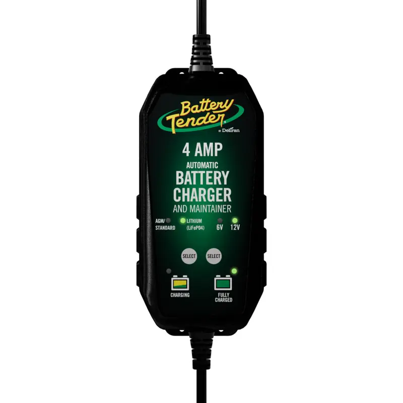 Battery Tender 6V/12V, 4A Lead Acid  Lithium Selectable Battery Charger [022-0209-Bt-Wh] 1