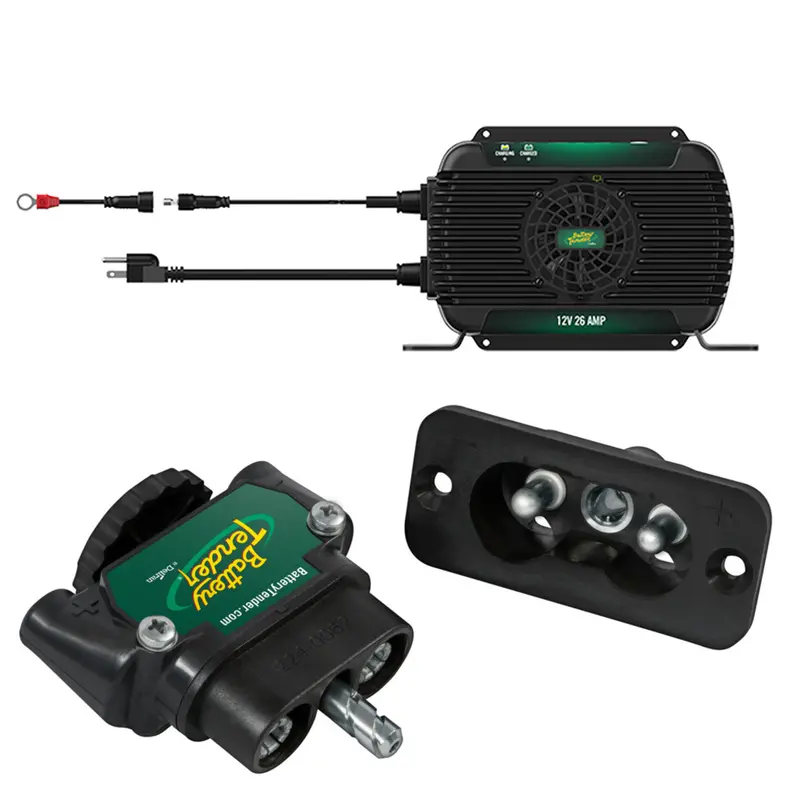 Battery Tender Powerplus Battery Charger 12V And Plug Receptacle Combo For Trolling Motor 1