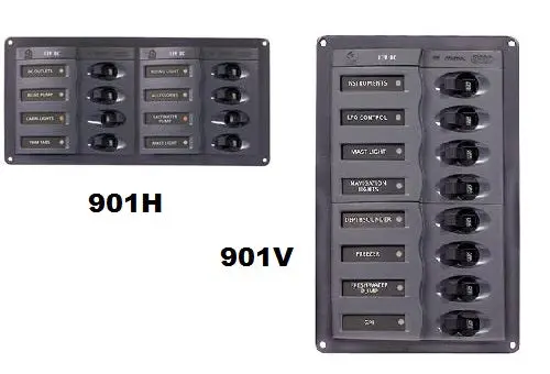 Bep 901V 8 Way Dc Circuit Breaker Panel Vertical 1