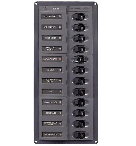 Bep 902Nmv 12 Way Dc Circuit Breaker Panel Vertical 1