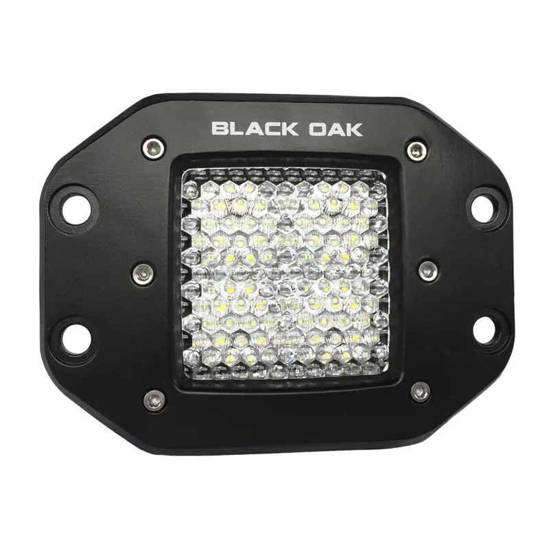 Black Oak 2" Flush Mount Led Pod Light - Diffused Optics - Black Housing - Pro Series 3.0 [2D-Fpod10cr] 1