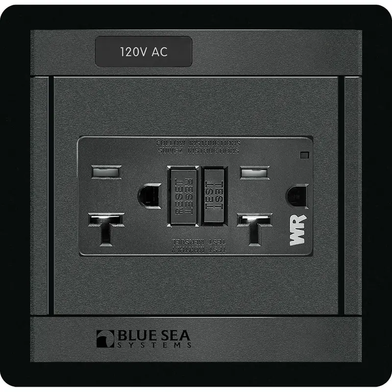 Blue Sea 1499 - 360 Panel - 120V Ac Gfci Dual Outlet [1499] 1