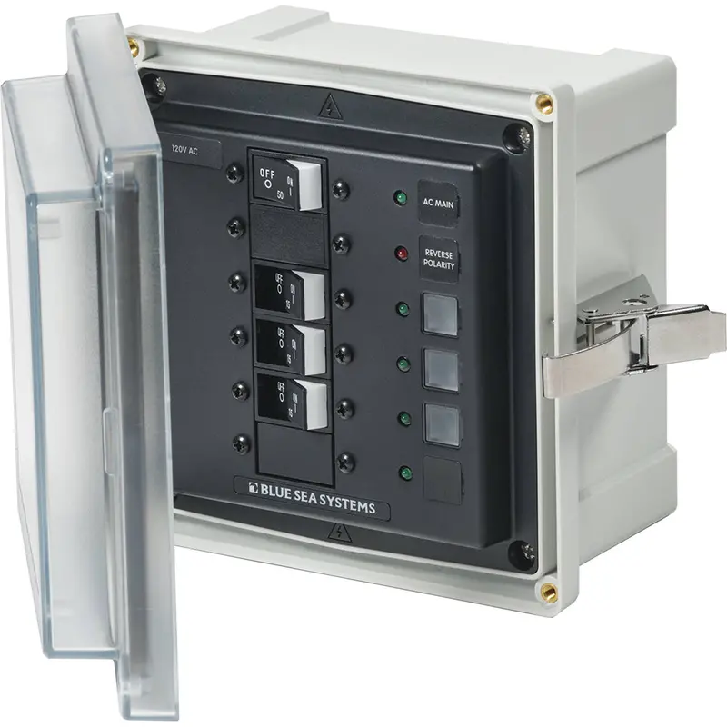 Blue Sea 3130 - Sms Panel Enclosure W/Main  3 Branch (15A) - 120V Ac [3130] 1