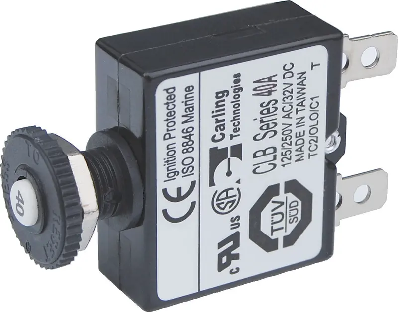 Blue Sea 40A Push Button Quick Connect Circuit Breaker 1