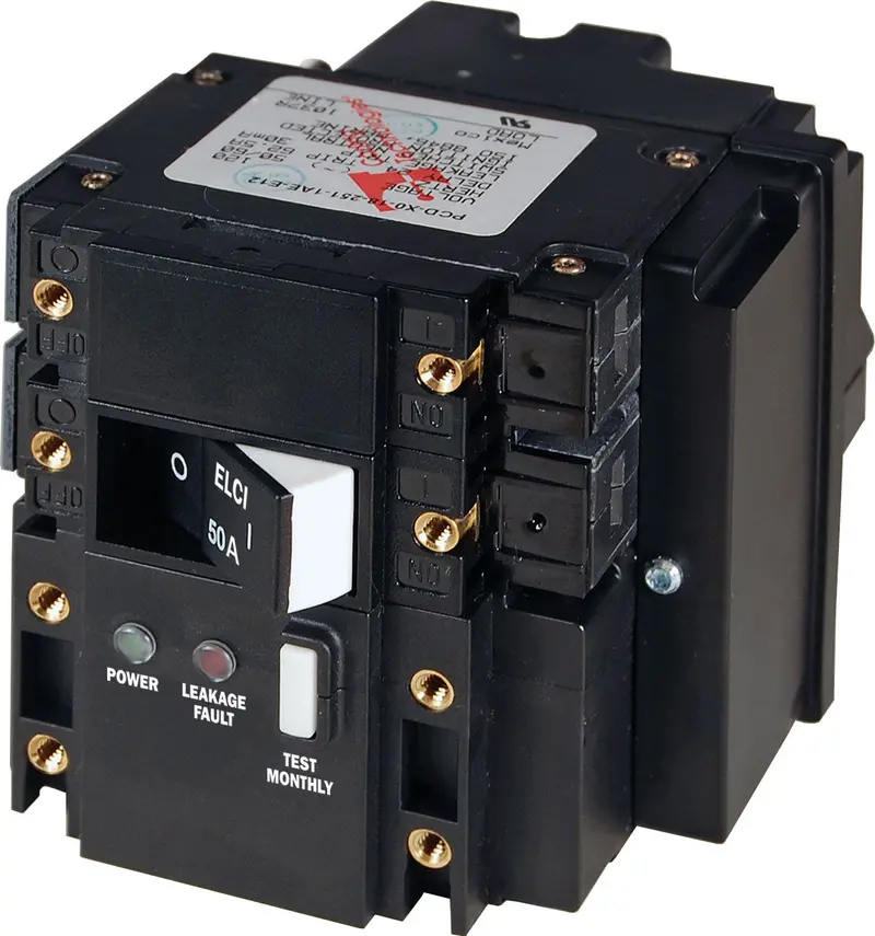 Blue Sea C-Series Elci 50A 120V Ac Double Pole Main Circuit Breaker 1