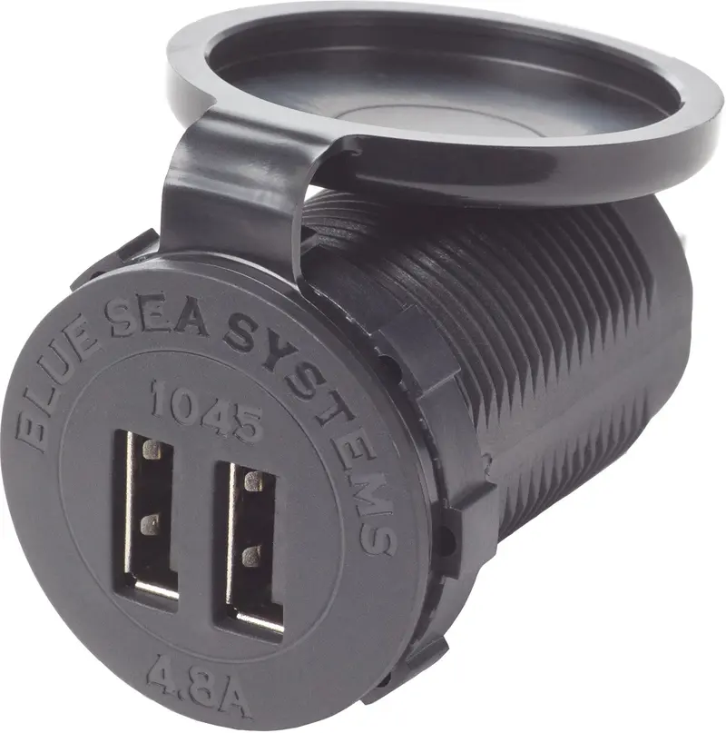Blue Sea Dual Usb 4.8A Charger Port 12/24Vdc Socket Mount 1