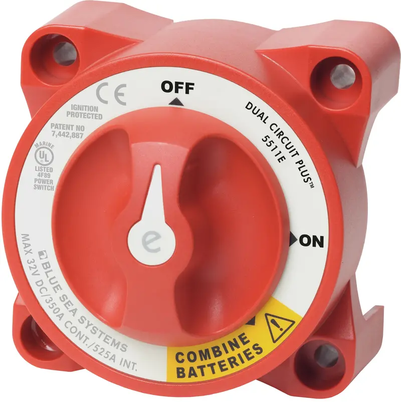 Blue Sea E-Series Battery Switch On-Off Dual Circuit Plus 1
