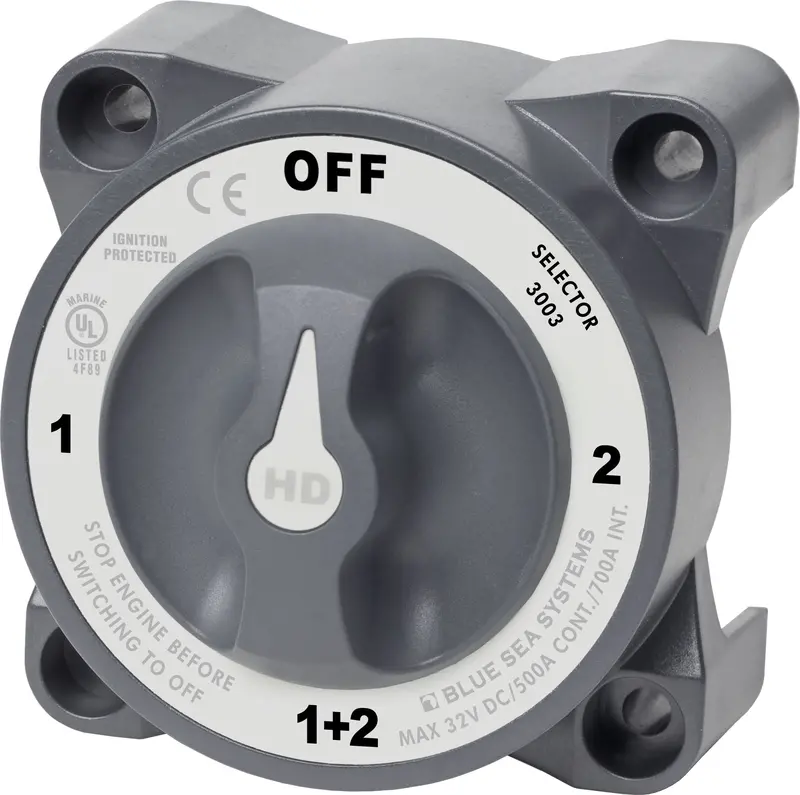 Blue Sea Hd-Series Battery 4 Position 500A Alternator Field Disconnect 1