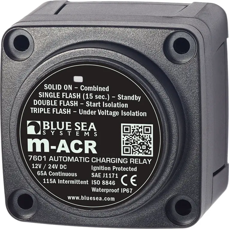 Blue Sea M-Series Automatic Charging Relay 12/24Vdc 65A 1