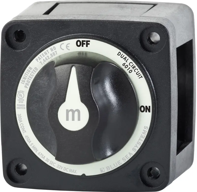 Blue Sea M-Series Battery Switch On/Off/ Dual Circuit Black 1