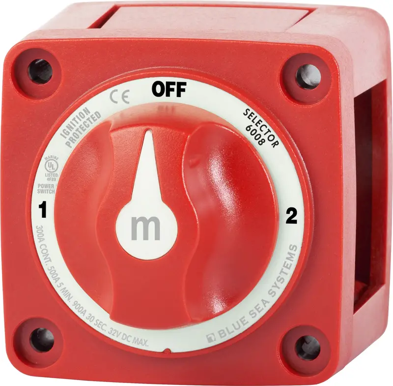 Blue Sea M-Series Battery Switch On/Off/On With Knob 1