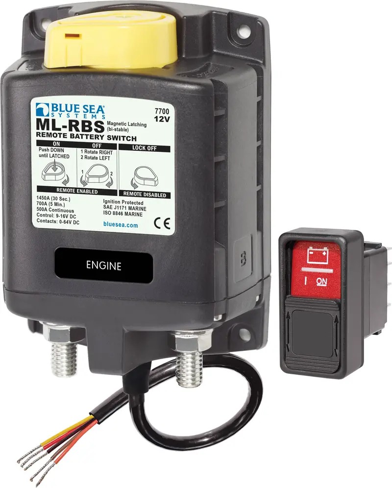 Blue Sea Ml-Rbs 12Vdc 500A Remote Battery Switch With Manual Control 1