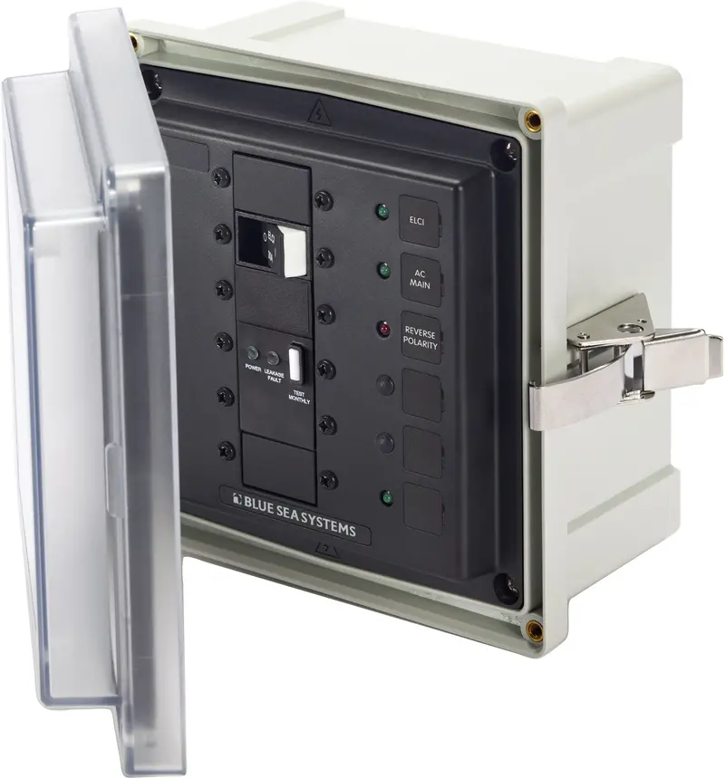 Blue Sea Panel Enclosure 120/240V Ac 50A Elci Main Surface Mount System 1
