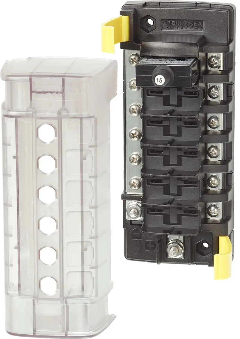 Blue Sea St Clb Circuit Breaker Block - 6 Position With Negative Bus 1