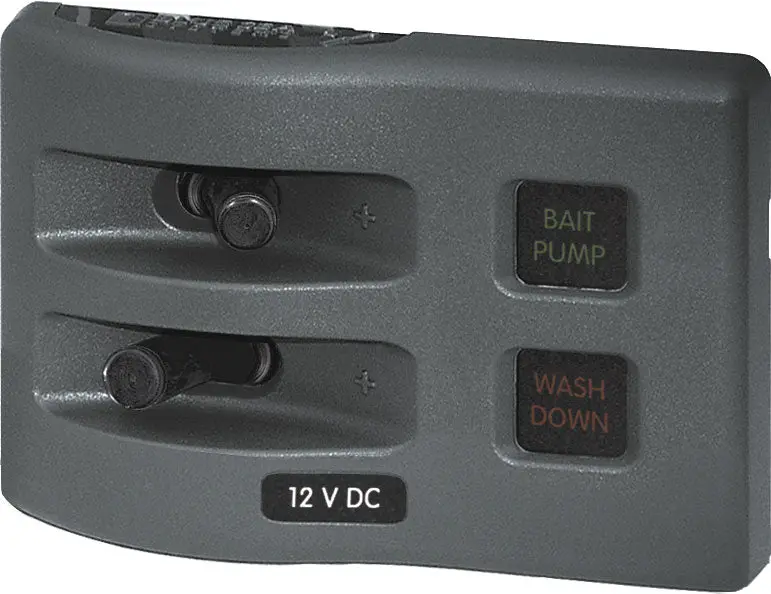 Blue Sea Weather Deck Panel 12V 2 Gang Fuse Panel 1