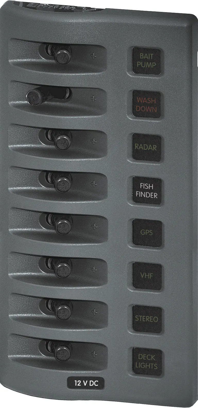 Blue Sea Weather Deck Panel 12V 8 Gang Fuse Panel 1
