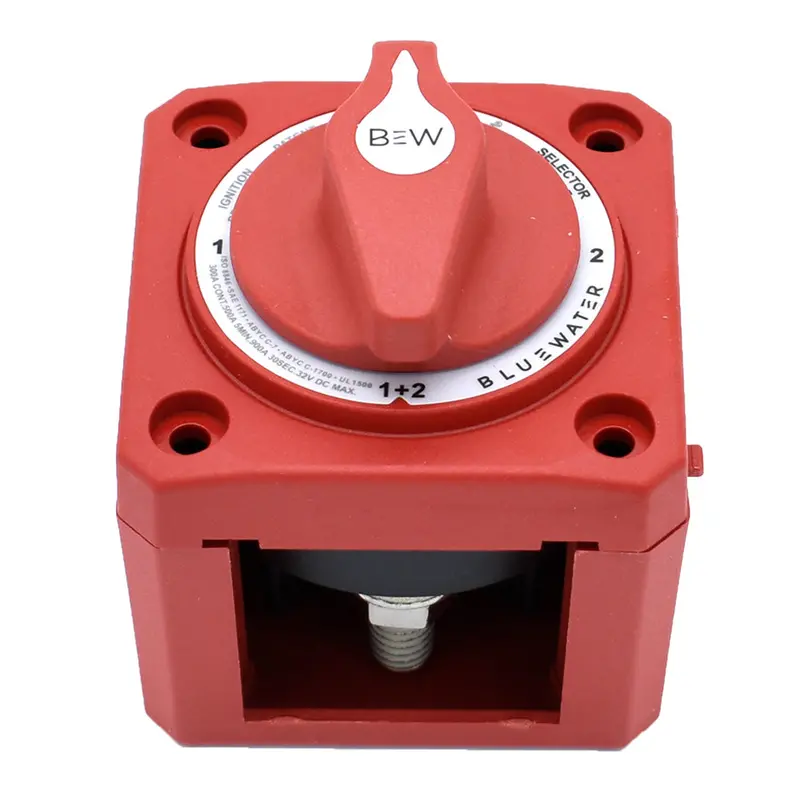 Bluewater Off/1/2/Both Battery Switch - Surface Mount - Red [9800-007-11] 1