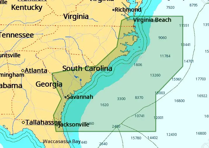 C-Map M-Na-D942 4D Local Norfolk To Jacksonville 1