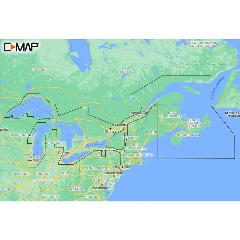 C-Map M-Na-Y201-Ms Great Lakes To Nova Scotia Reveal Coastal Chart [M-Na-Y201-Ms] 1