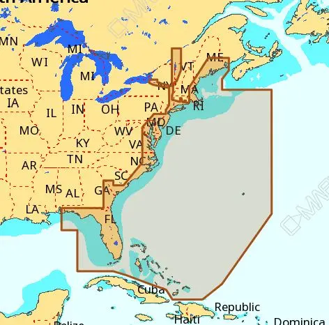 C-Map Na-M022 Max Wide Microsd East Coast And Bahamas 1