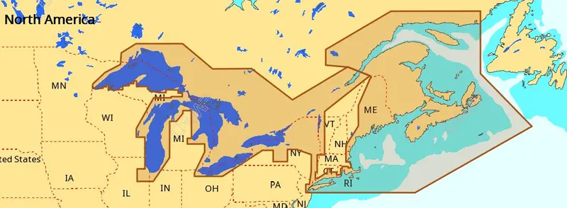 C-Map Na-M026 Max Wide Microsd Great Lakes, Northeast And Approaches 1