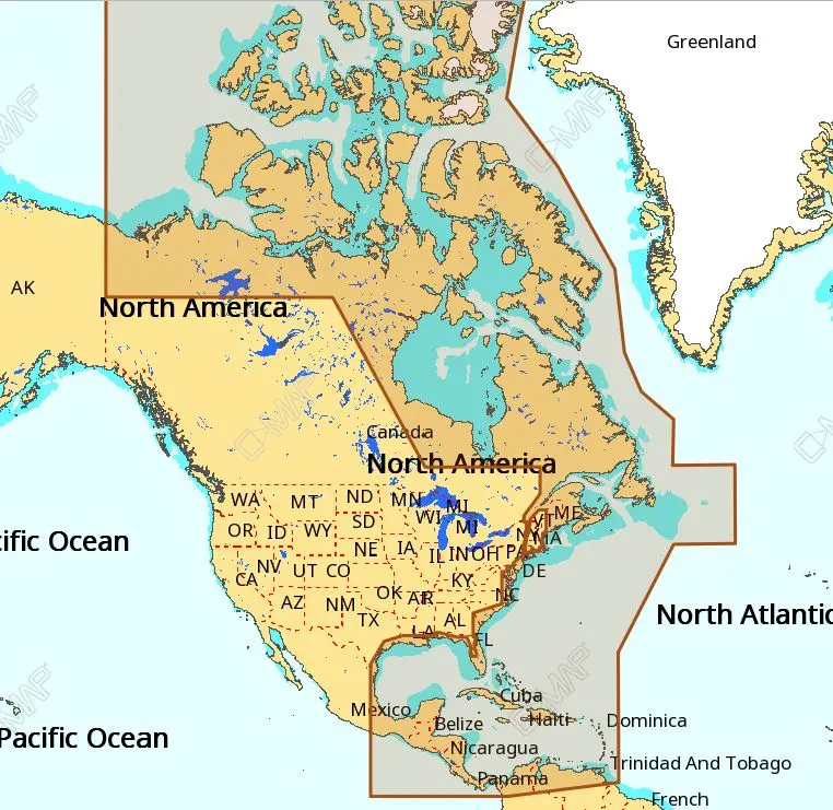 C-Map Na-M033 Max Megawide Microsd Atlantic Coast, Gulf O Mexico And Caribbean 1