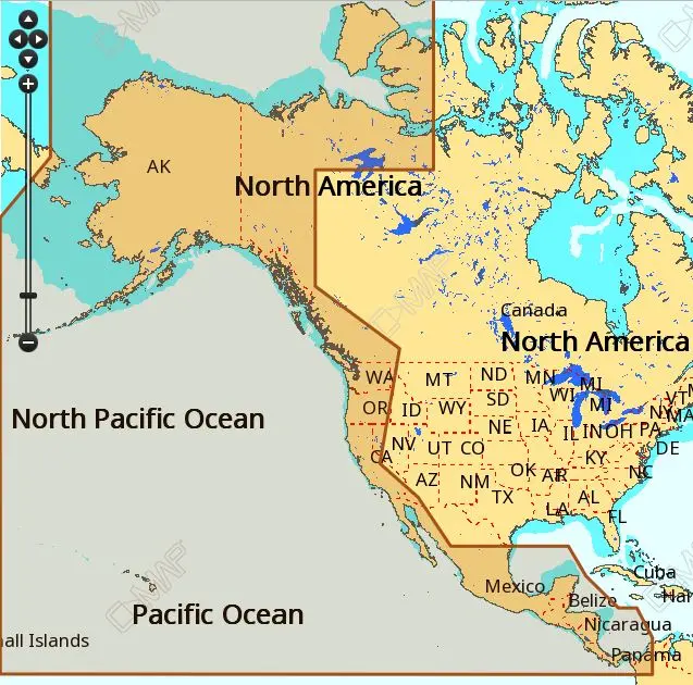 C-Map Na-M035 Max Megawide Microsd Pacific Coast And Central America 1