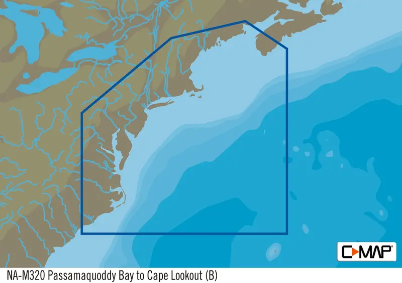 C-Map Na-M320 Max Wide Sd Card Bathymetrics Me - Nc 1