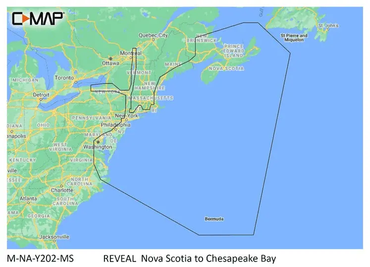 C-Map Reveal Coastal Nova Scotia To Chesapeak Bay 1