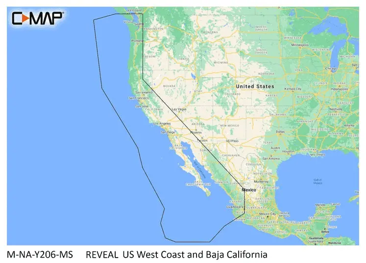 C-Map Reveal Coastal Us West Coast And Baja 1