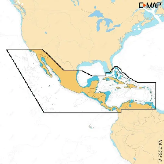 C-Map Reveal X Coastal Central America And Caribbean Microsd 1