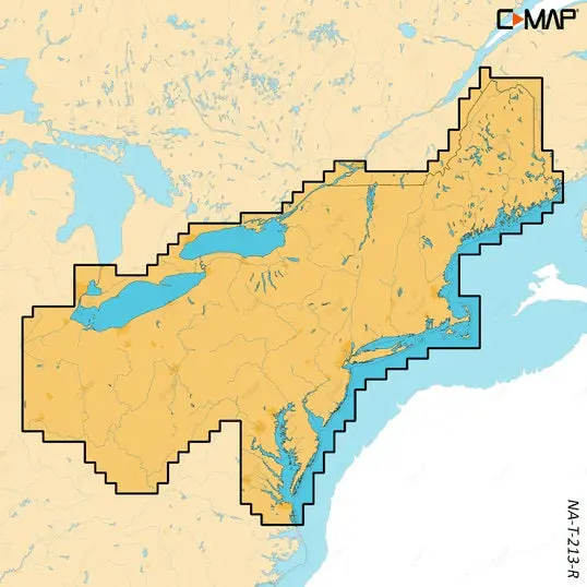 C-Map Reveal X Inland Us Lakes North East Microsd 1