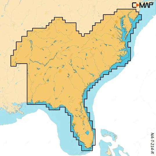 C-Map Reveal X Inland Us Lakes South East Microsd 1