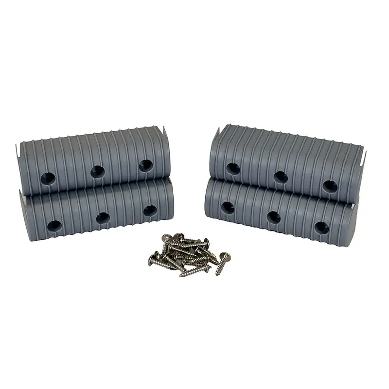 Caliber Bunkwrap End Cap 2X6" Grey Accessory Kit W/Stainless Steel Hardware *4-Pack [23053] 1