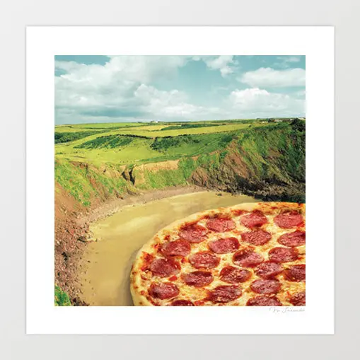 'Coastal Pizza Bay' Art Print By Vertigo Artography 1