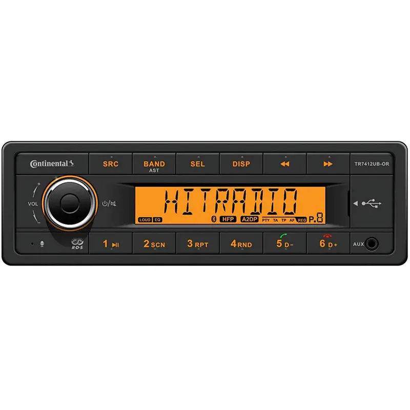 Continental Stereo W/Am/Fm/Bt/Usb - Harness Included - 12V [Tr7412ub-Ork] 1